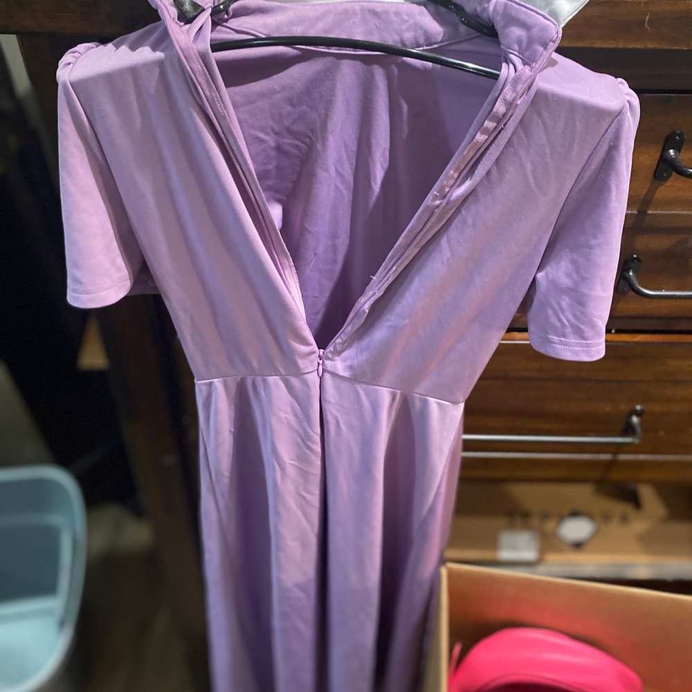 SHEIN Lavender Short Sleeve Dress